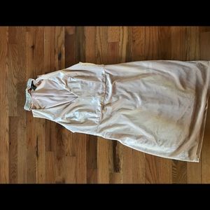 Pink velvet tight mid dress